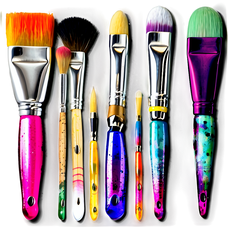 Mixed Media Paint Brushes Png Wqc93 PNG