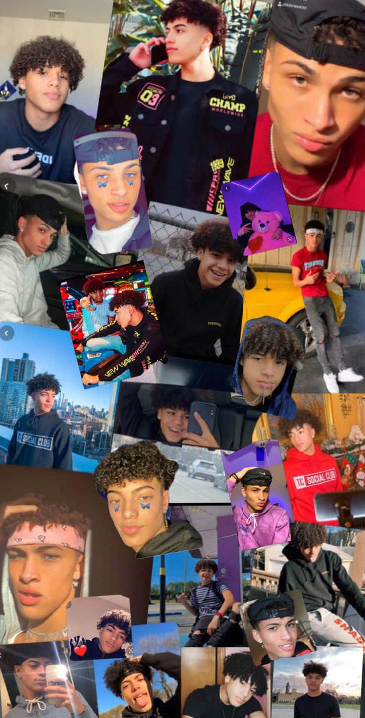 Mixed Race Teen Boy Collage Wallpaper