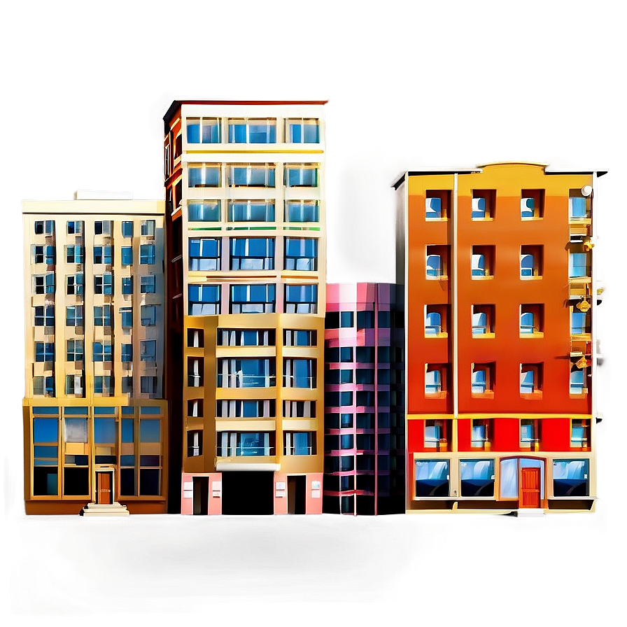 Mixed-use Buildings Composition Png Opf61 PNG