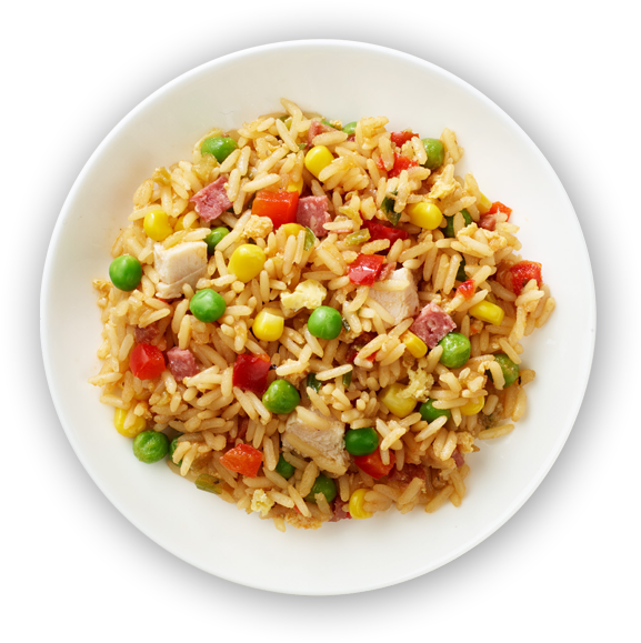 Mixed Vegetable Chicken Rice Dish PNG