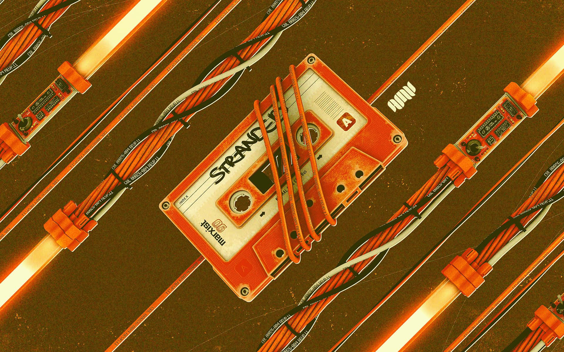 A Cassette Tape Is On A Wire