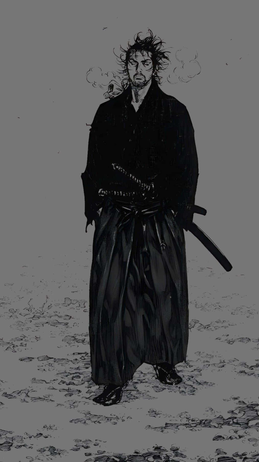Miyamoto_ Musashi_ Anime_ Style_ Portrait Wallpaper