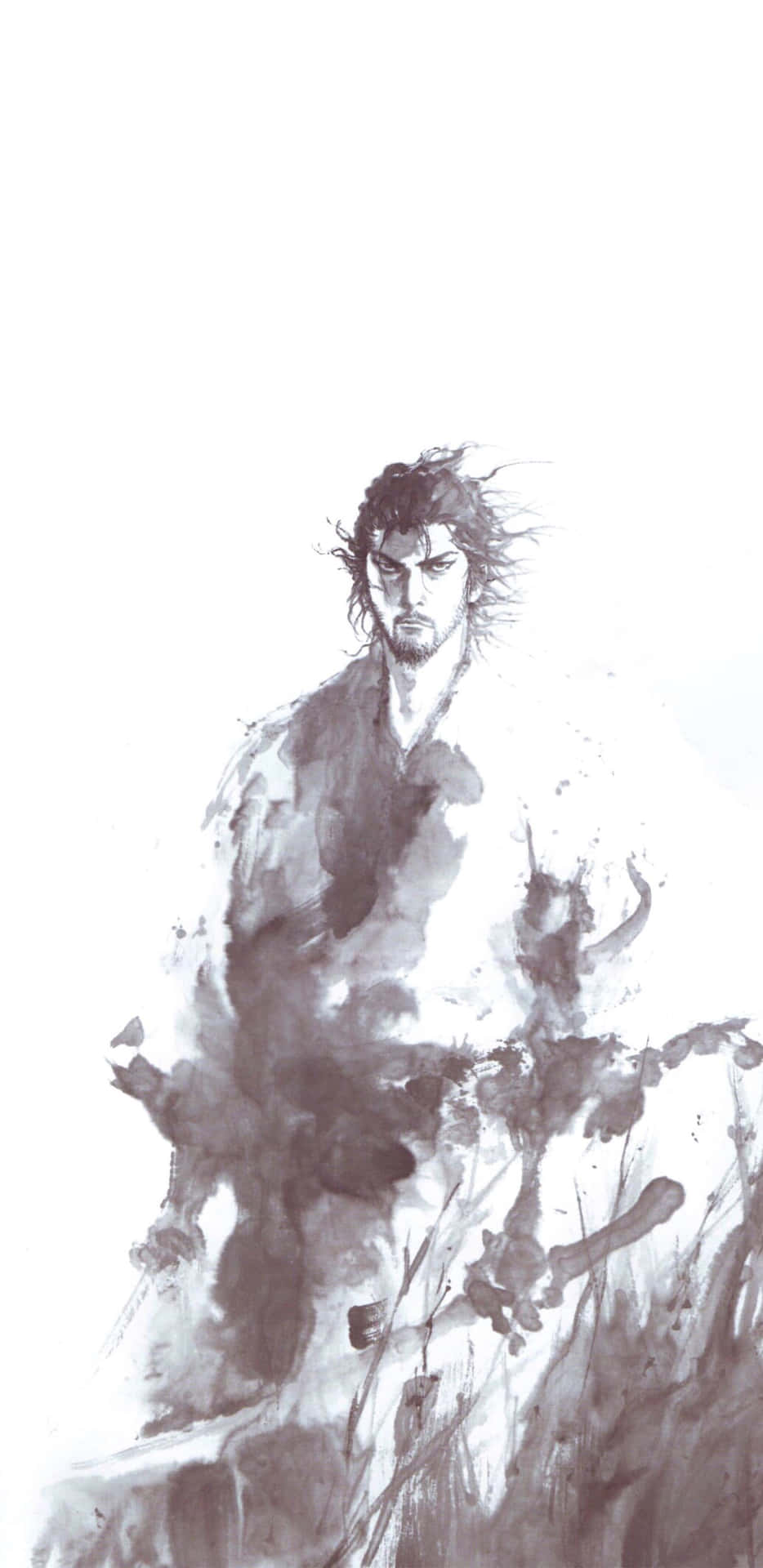 Miyamoto_ Musashi_ Ink_ Portrait Wallpaper