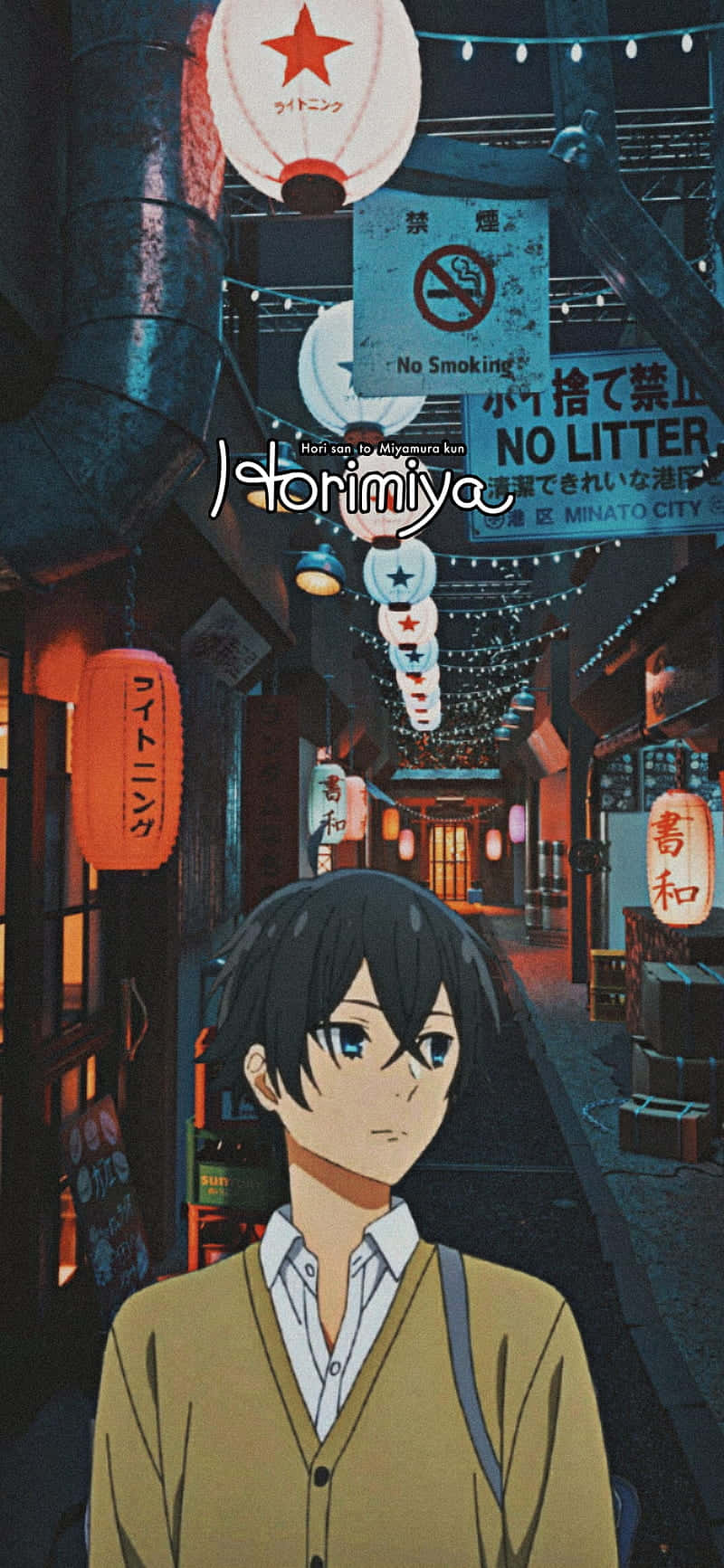 Miyamura_ Anime_ Character_ Night_ Scene Wallpaper