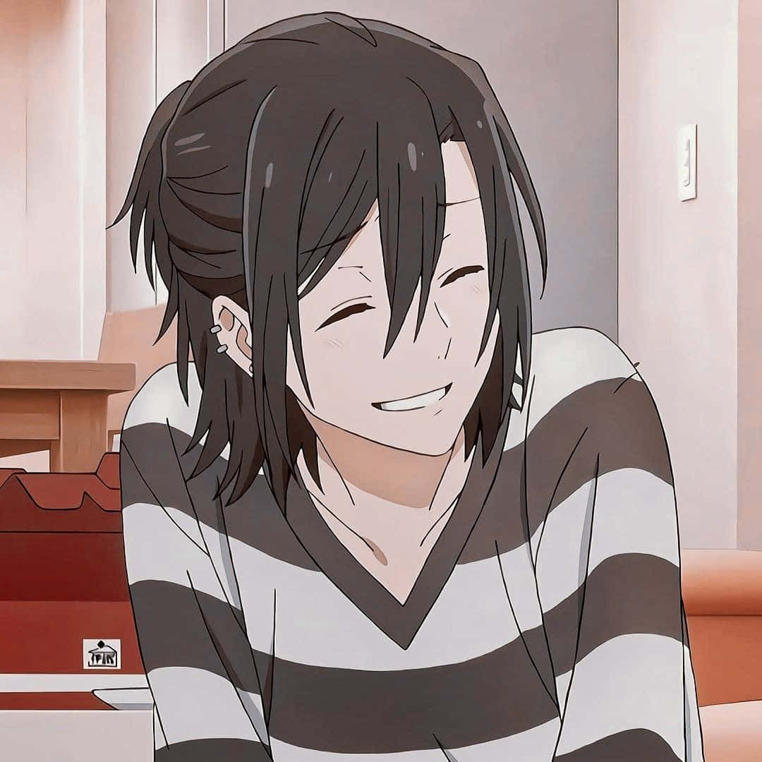 Miyamura Smiling Anime Character Wallpaper
