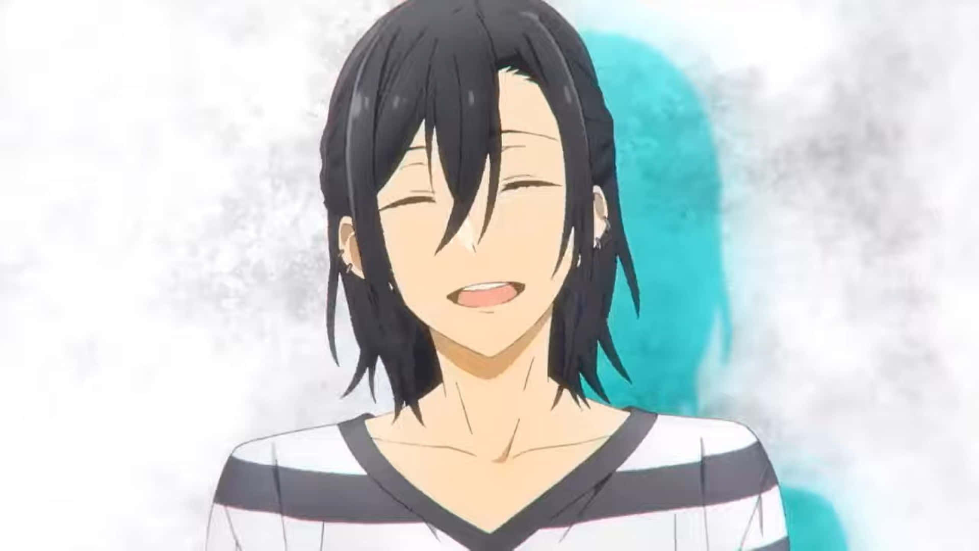 Miyamura Smiling Anime Character Wallpaper