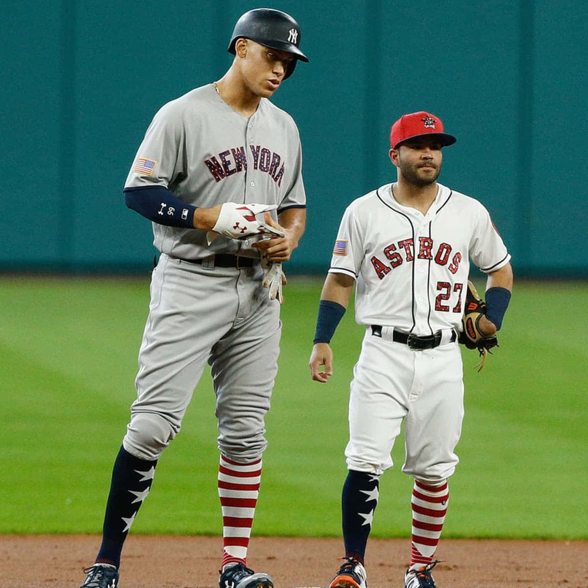 MLB-spillere Jose Altuve og Aaron Judge Wallpaper