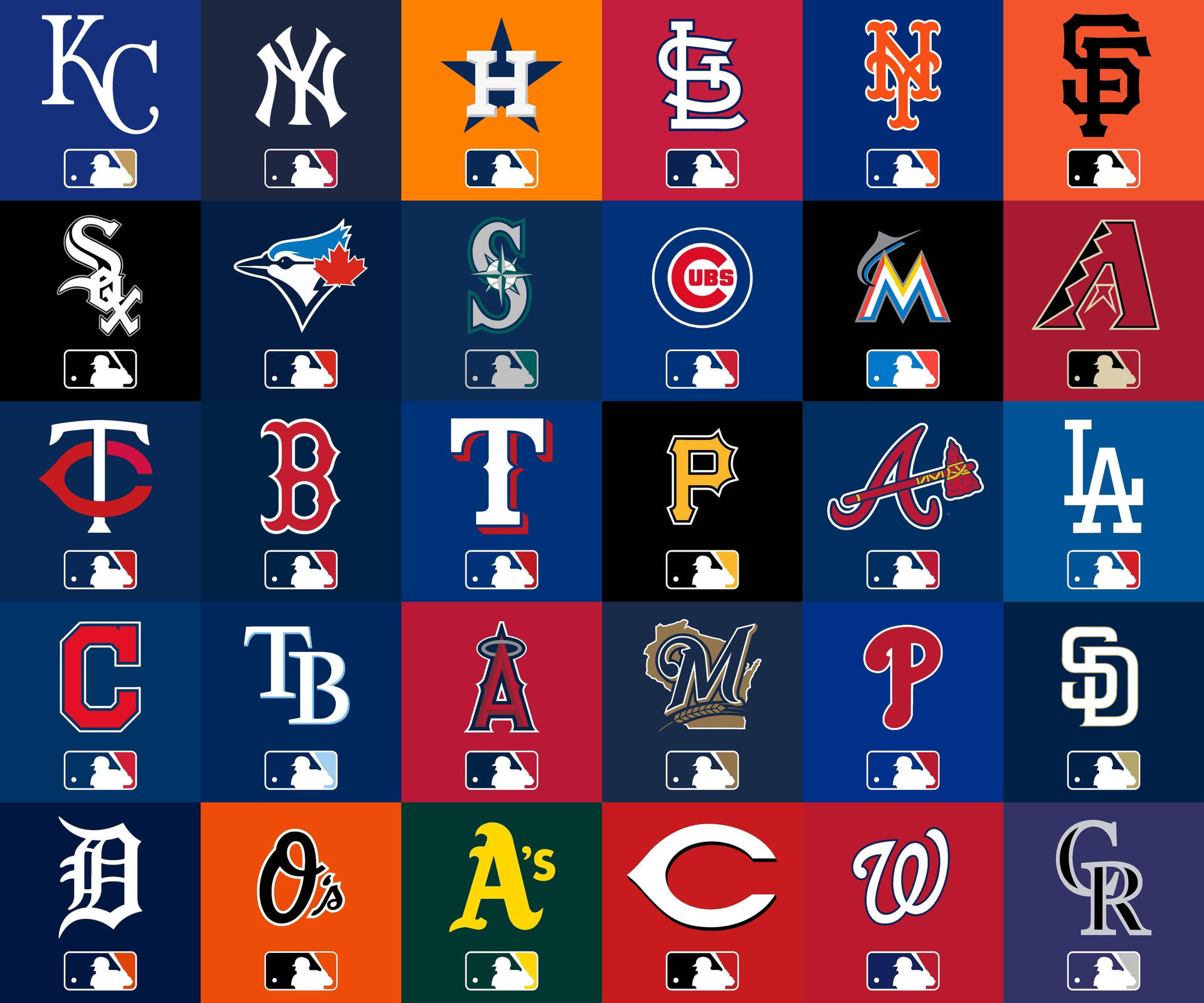 MLB Teams Logo Wallpaper