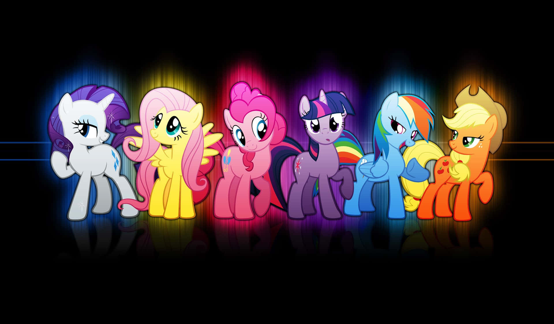 MLP Background Colorful Pony Characters