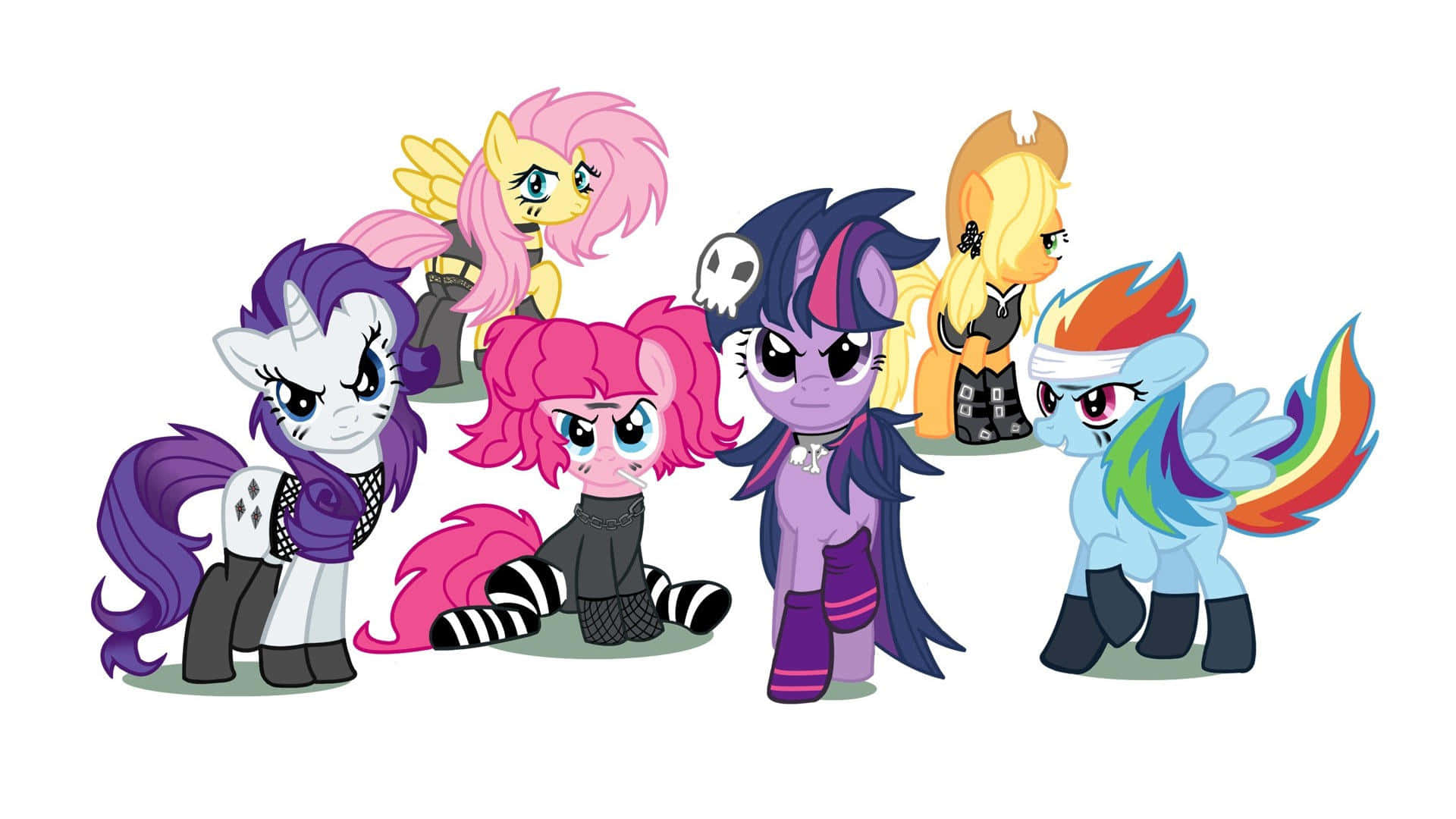 MLP-baggrund mener seks Ponys