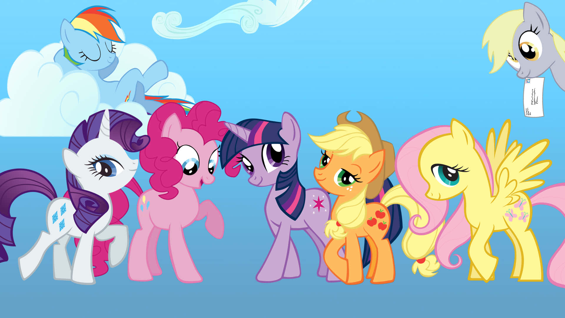 A Group Of Pony's Standing Together