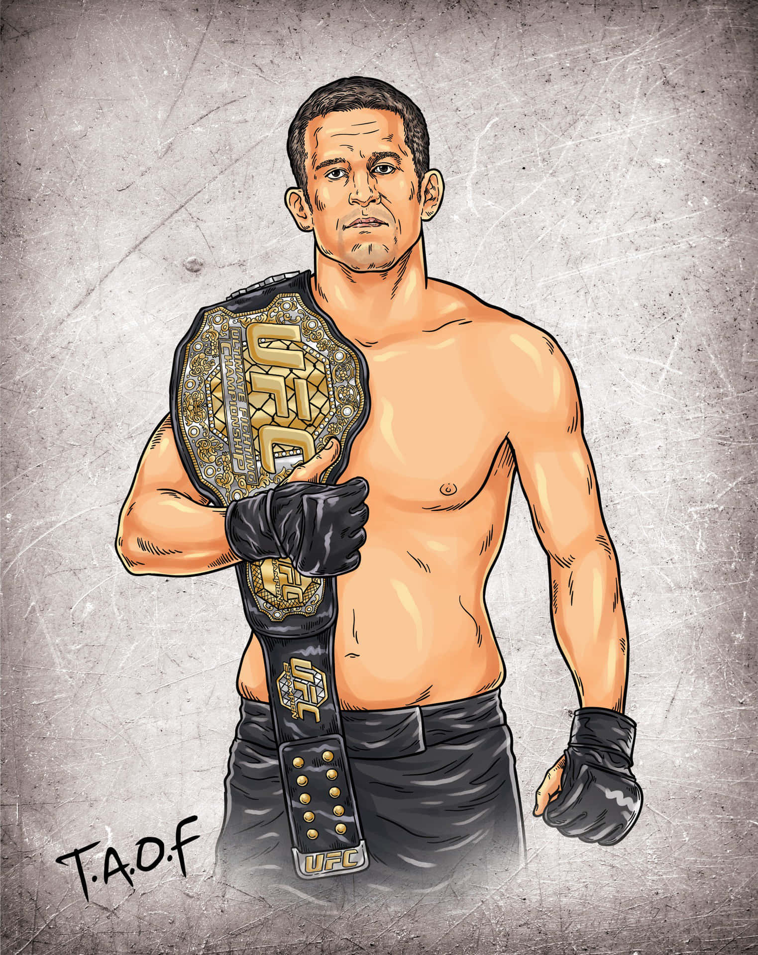 MMA Fighter Murilo Bustamante Championship Belt Digital Art Wallpaper