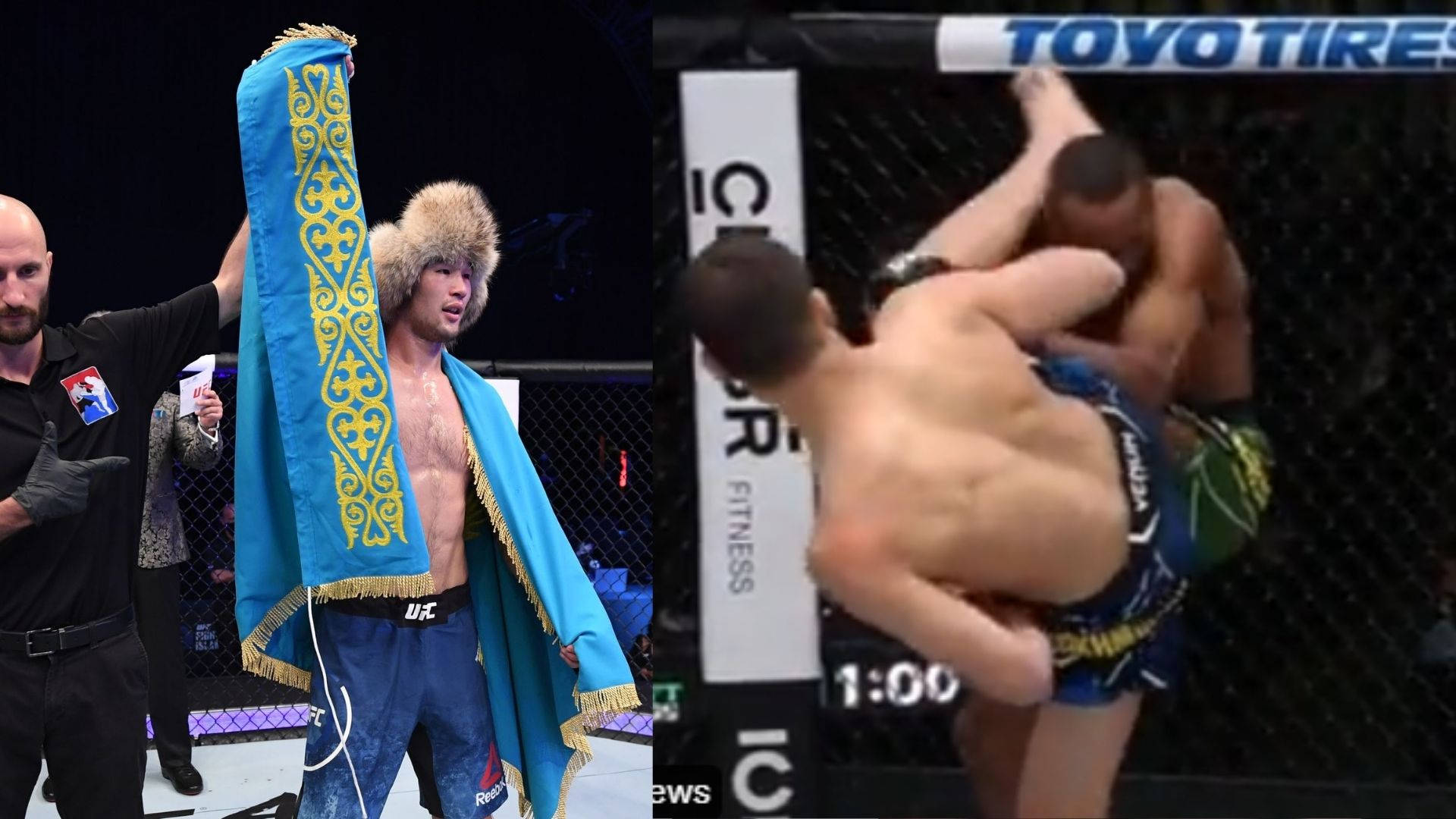 Maven MMA kæmper Shavkat Rakhmonov vinder kampen Wallpaper