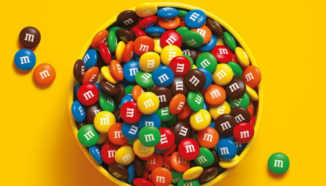 Mms Bowl Of Colourful Chocolate Wallpaper