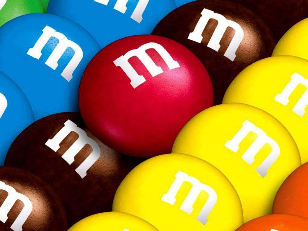 Mms Round Colourful Chocolates Wallpaper