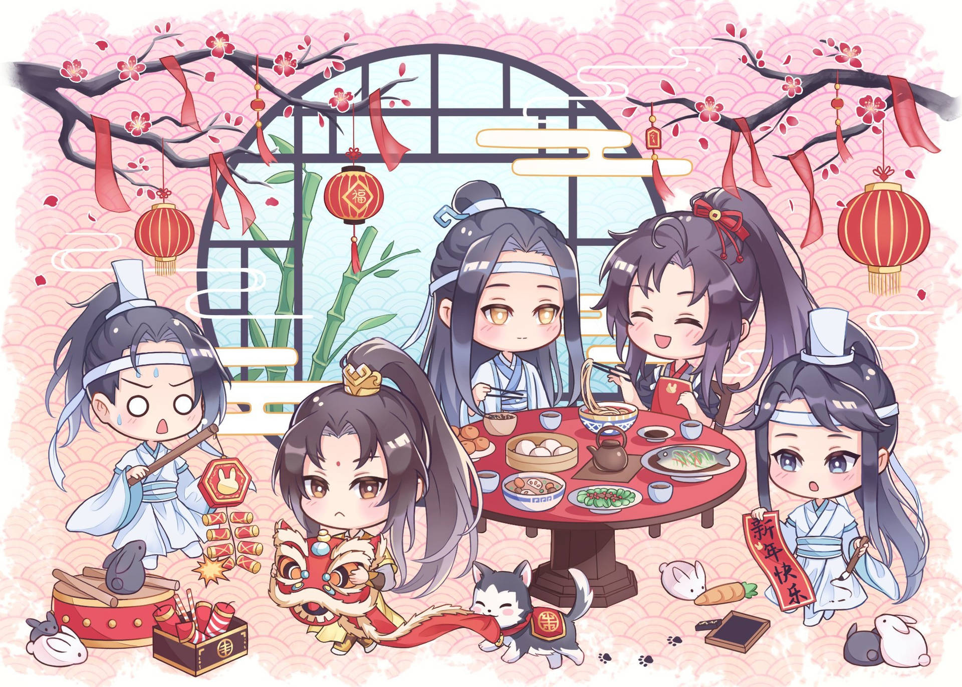 Mo Dao Zu Shi New Year Chibi Version Background