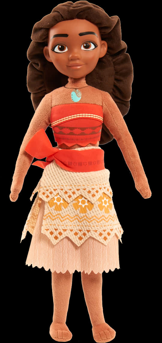 Moana Animated Character Doll PNG