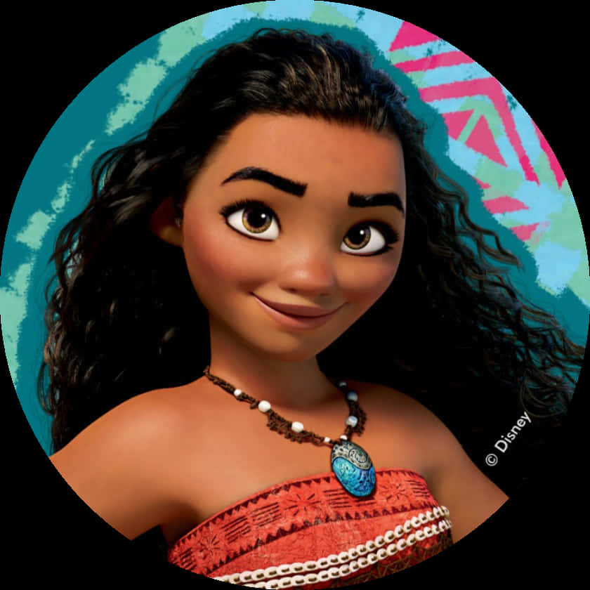 Moana Animated Character Portrait PNG