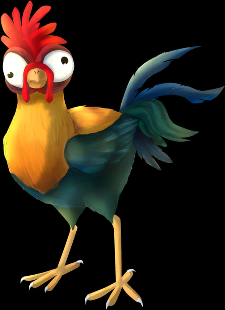 Moana Animated Chicken Character PNG