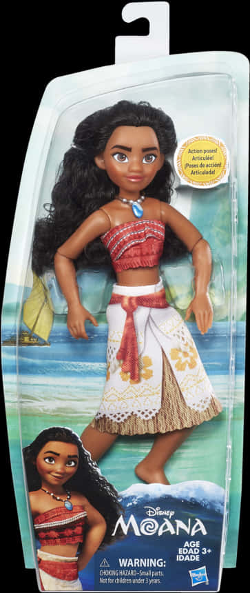 Moana Disney Doll Packaging PNG