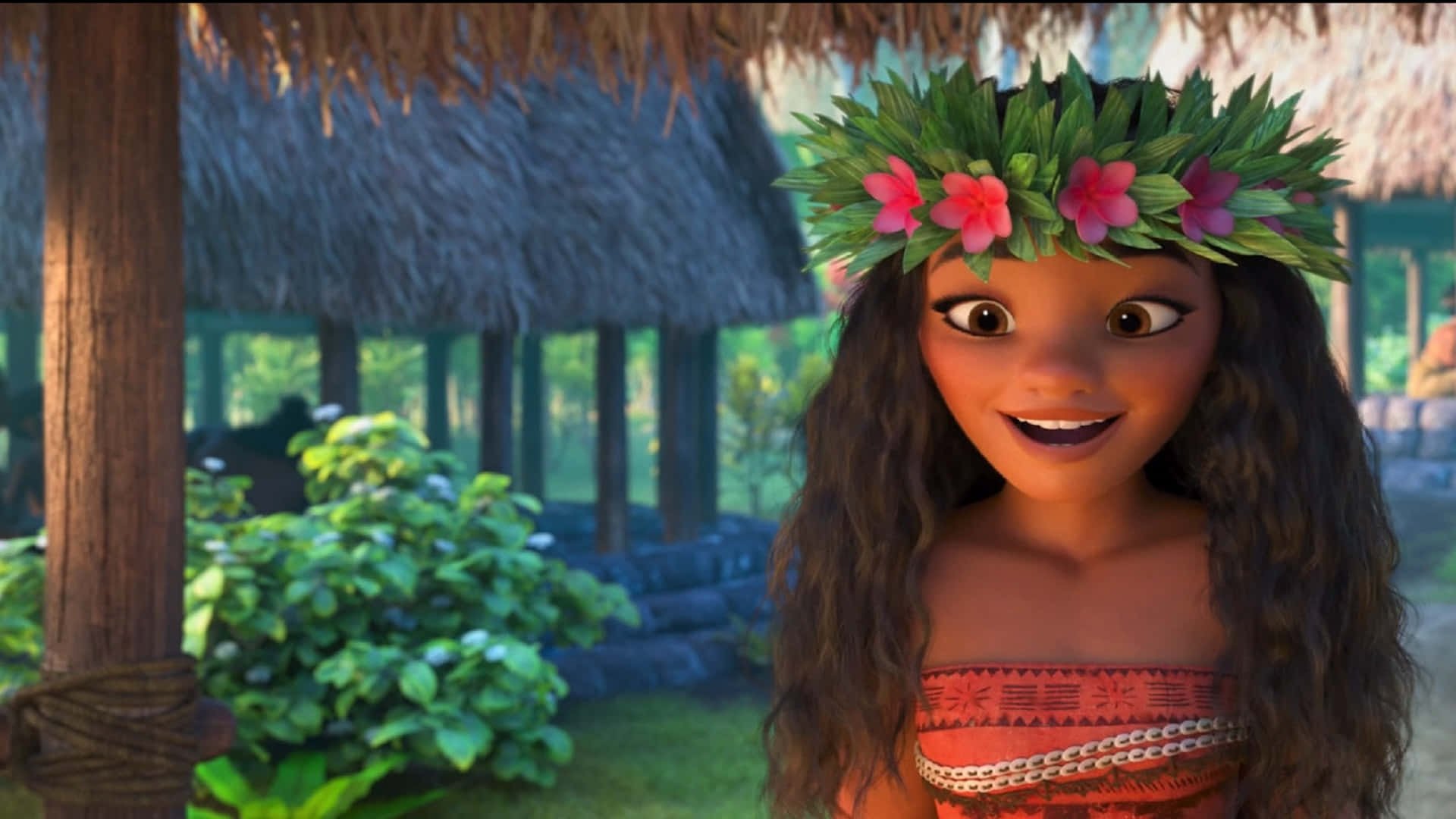 Young princess Moana takes a courageous journey