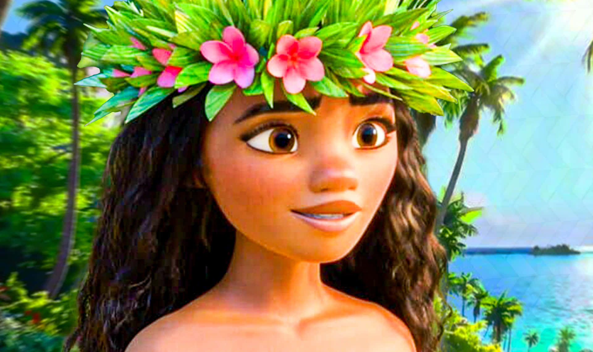 Moana using her powers to unlock the mysteries of the ocean