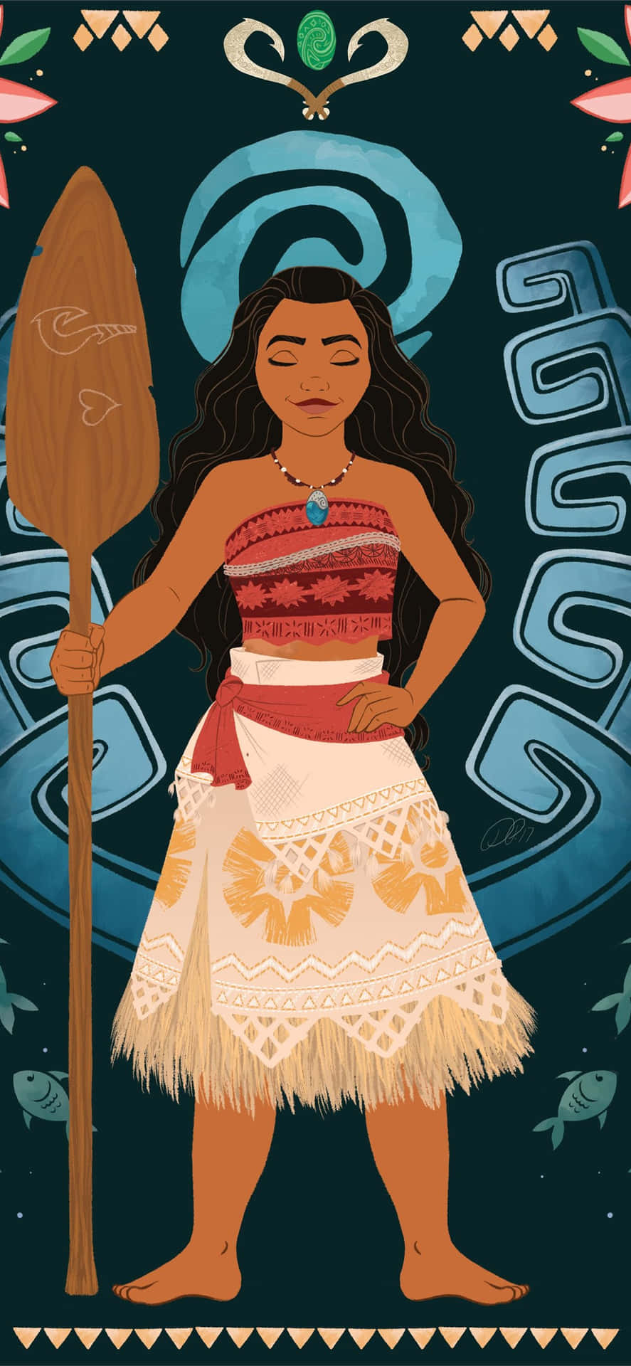 Moana Polynesian Warrior Aesthetic Wallpaper