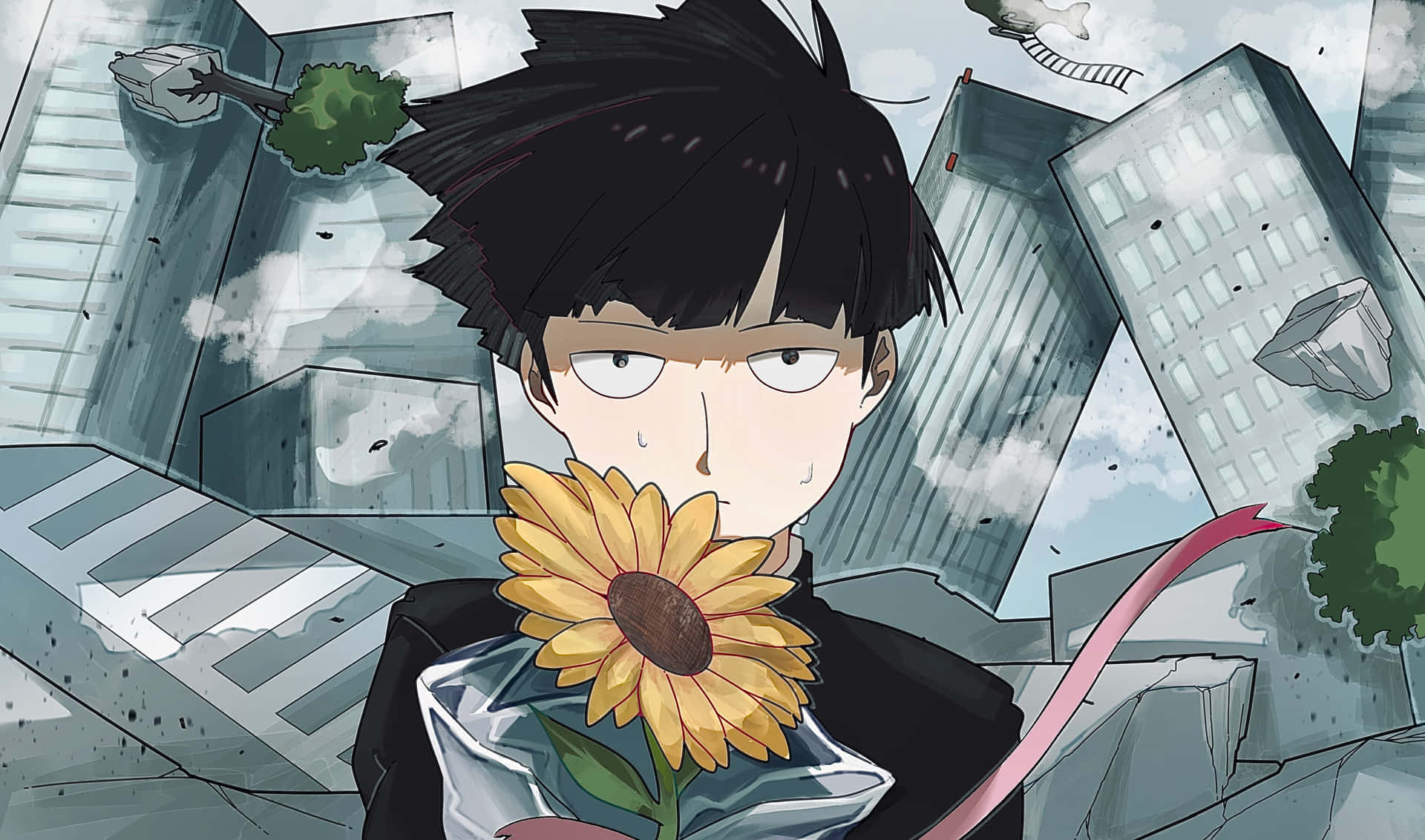 Mob Psycho 100 Shigeo With Flower Picture
