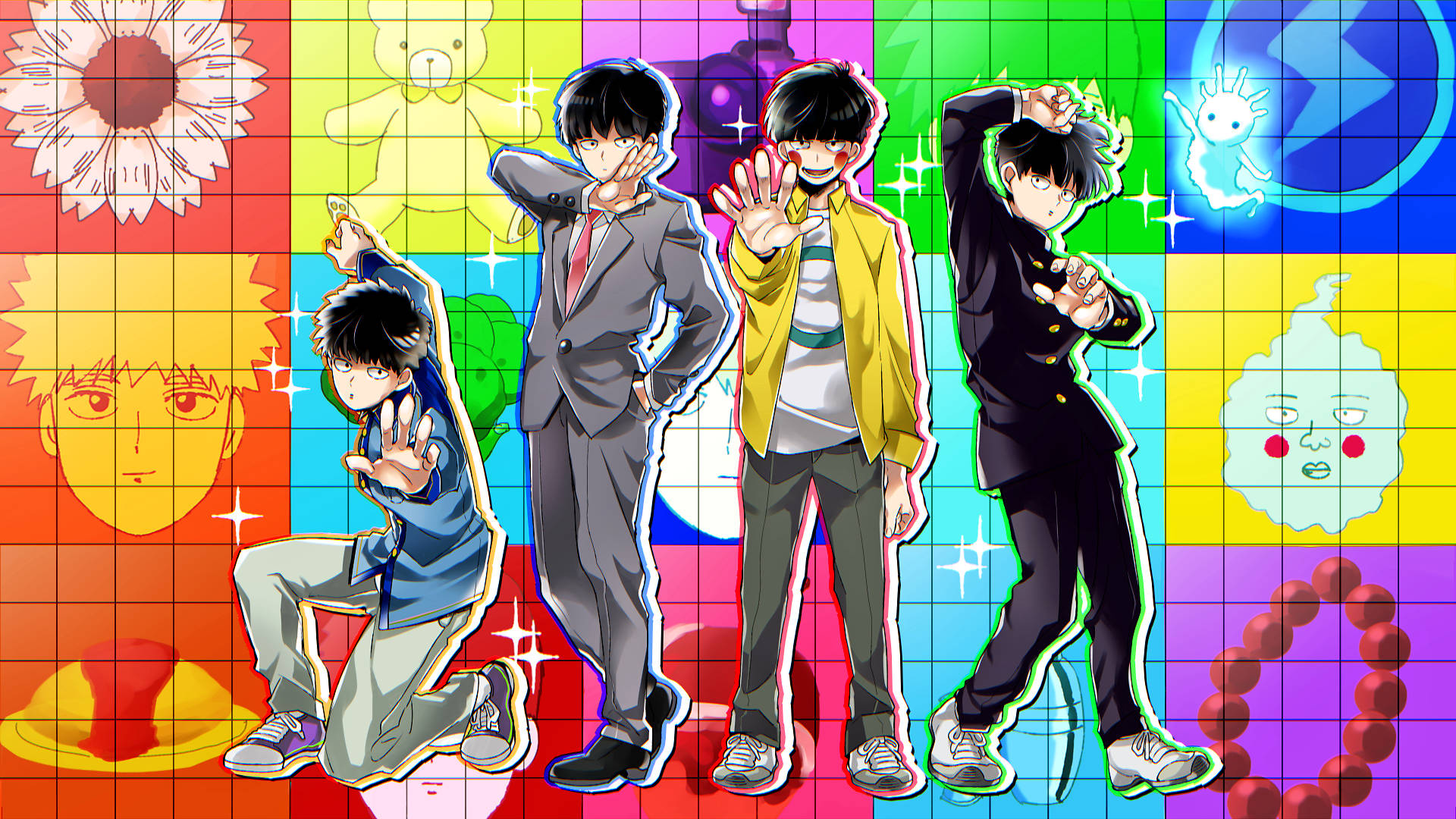 The Laughing Buddha knows no bounds in Mob Psycho 100 Wallpaper