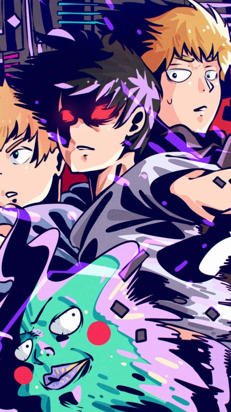 Catch Mob Psycho 100’s best action in this iPhone wallpaper Wallpaper