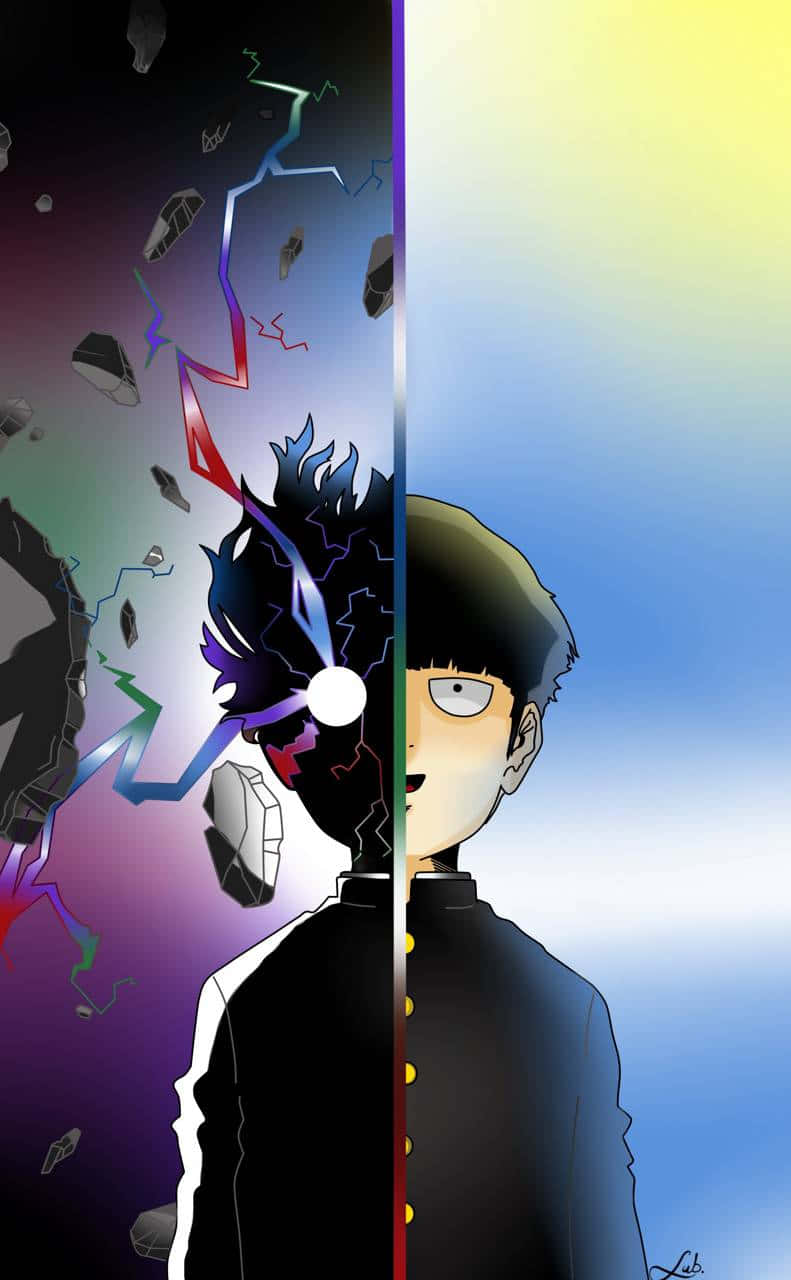 Get ready to embark on epic adventures with Mob Psycho on your Iphone Wallpaper