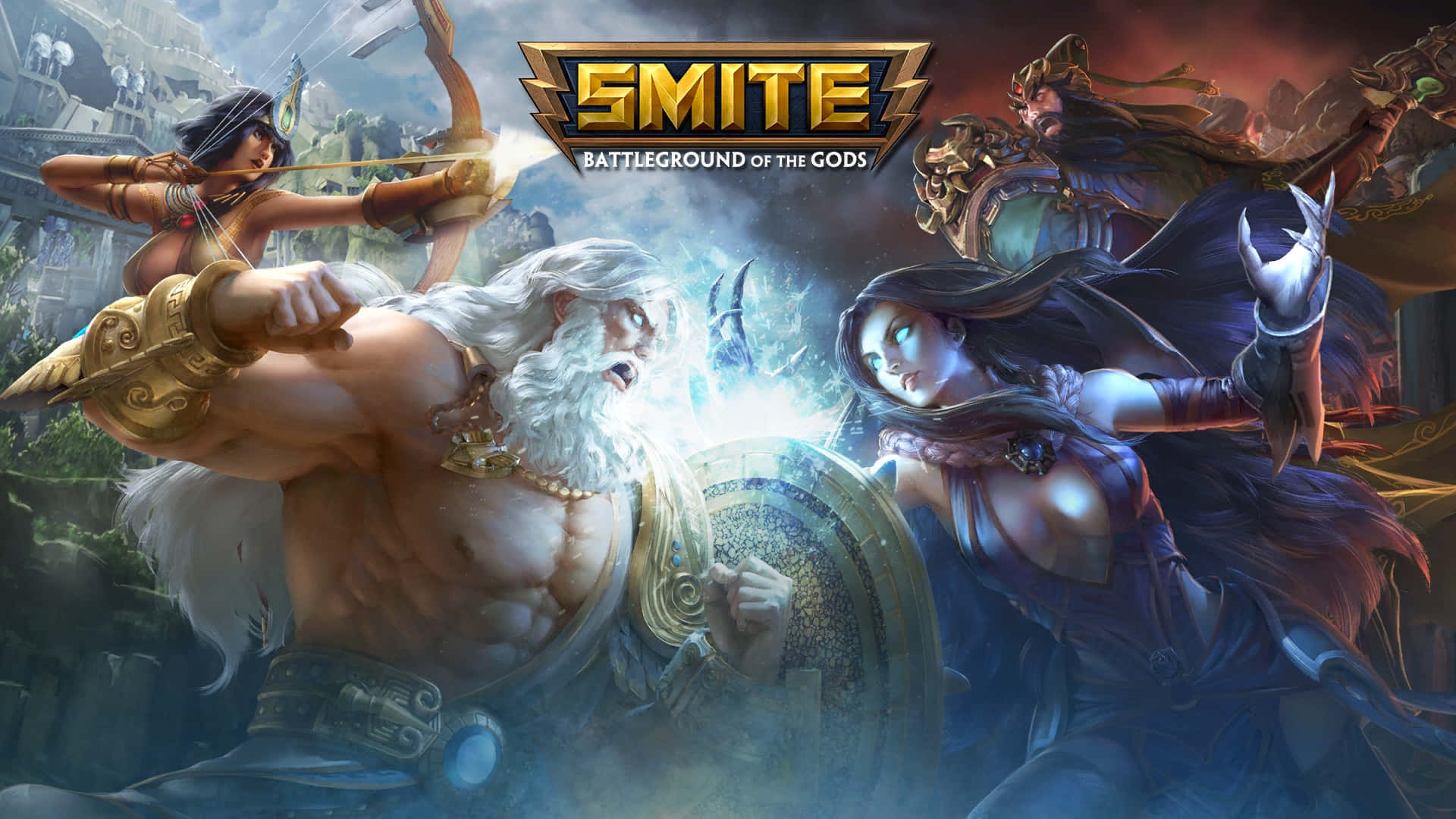 Intense battle in the world of MOBA games Wallpaper