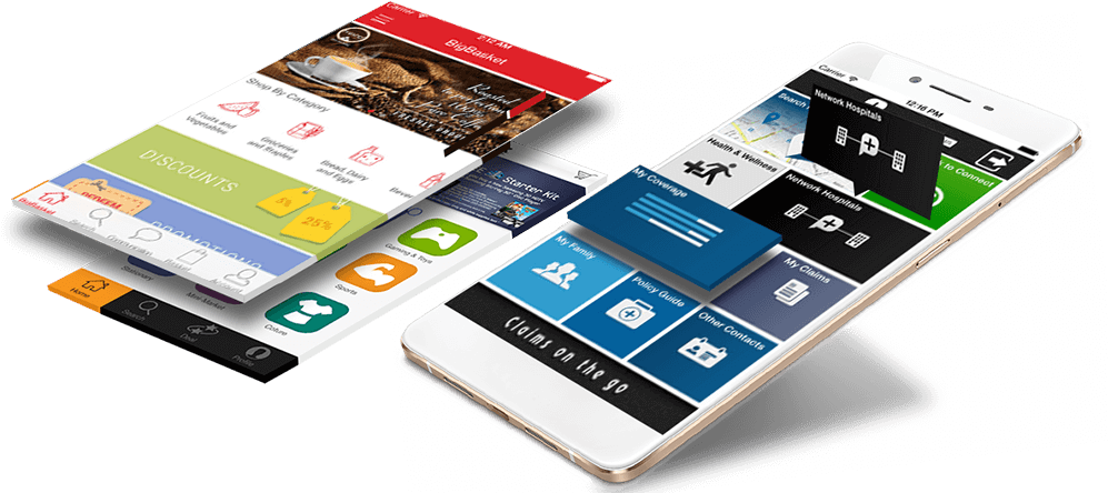Mobile Apps Display Concept PNG