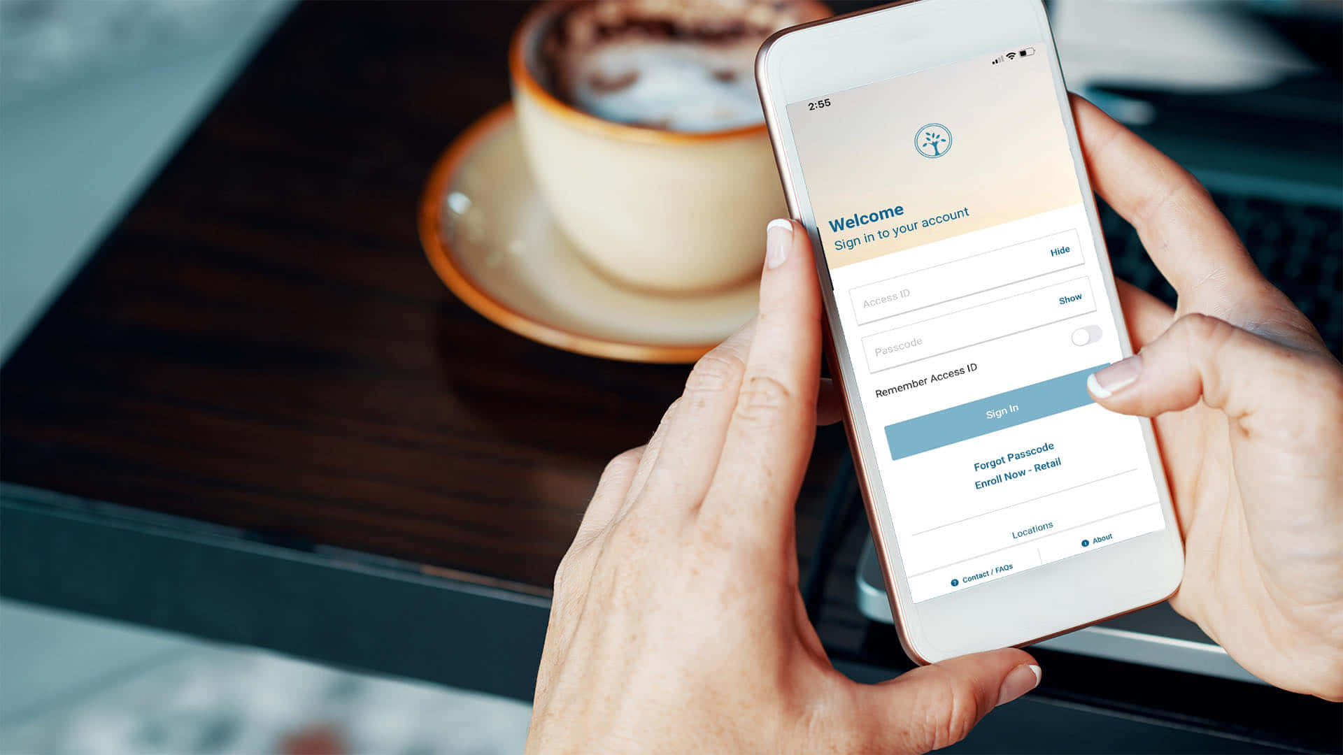Stay Connected with Mobile Banking Wallpaper