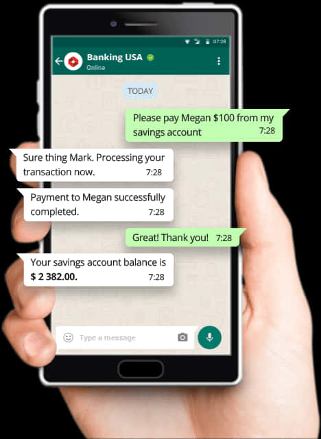 Mobile Banking Transaction Confirmation Chat PNG