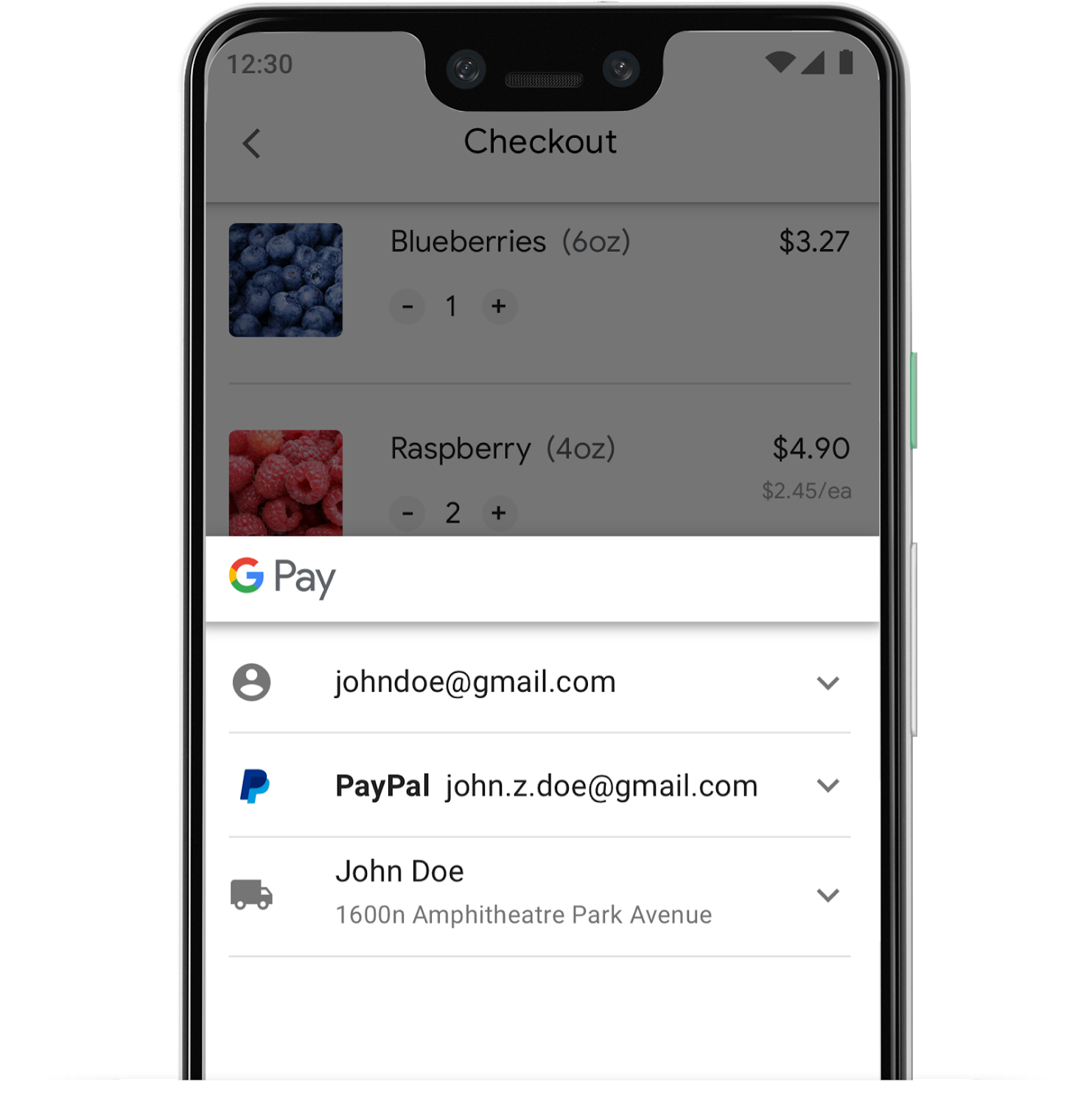Mobile Checkout Screen Pay Pal Option PNG