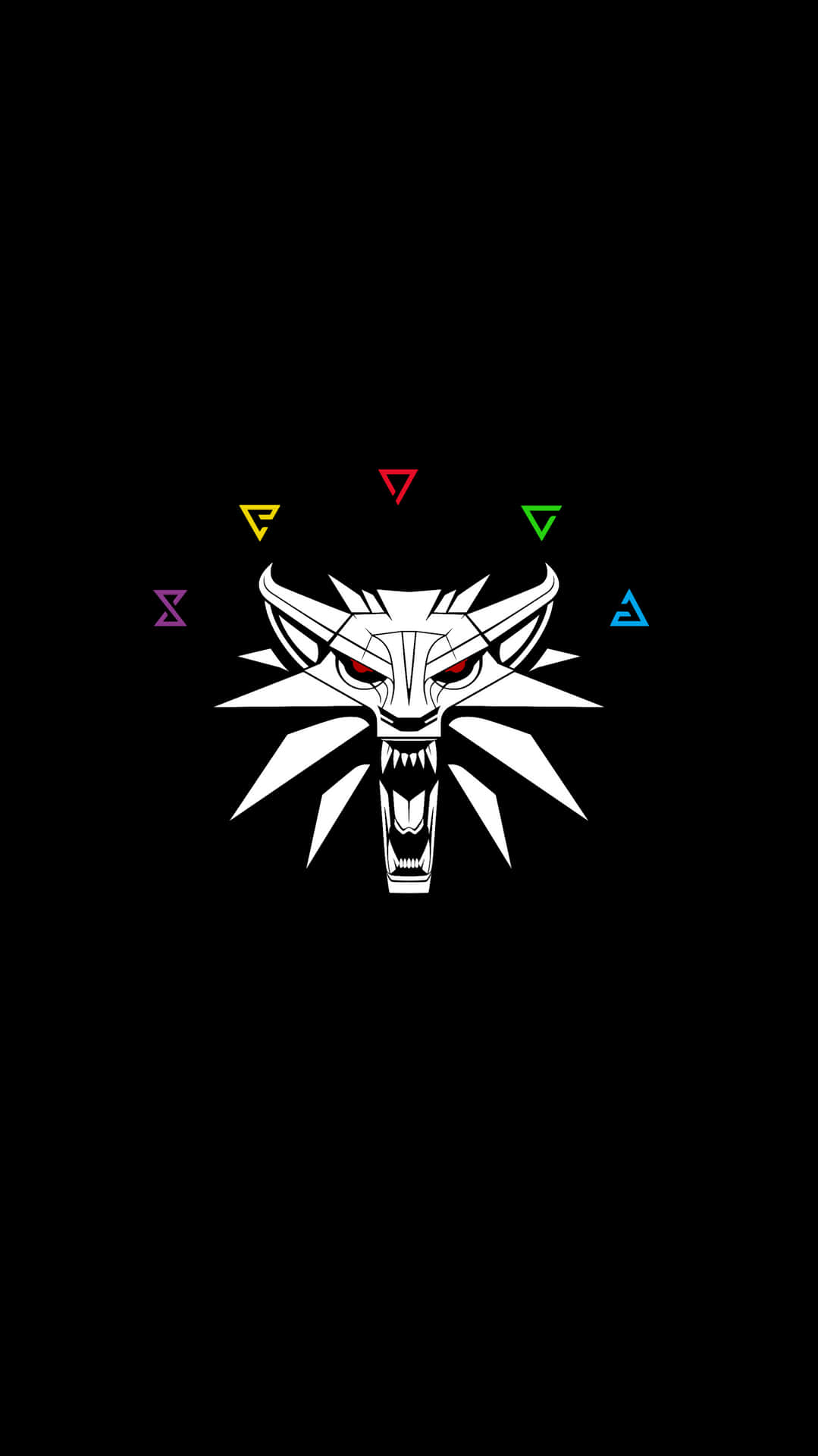 Logoet for Witcher 3 på en sort baggrund Wallpaper