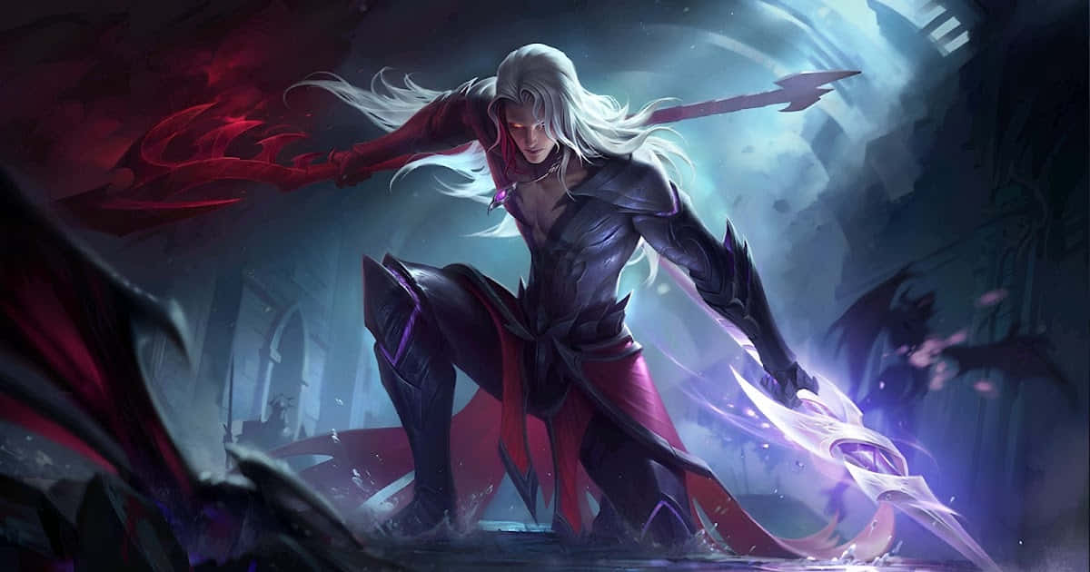 A Character In League Of Legends Holding A Sword