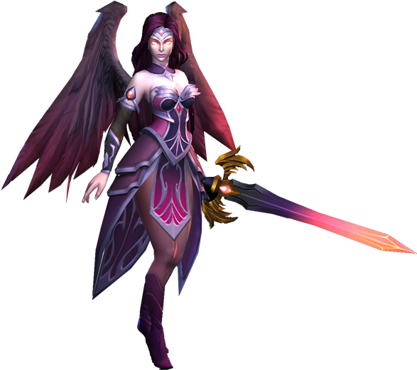 Mobile Legends Female Warriorwith Wingsand Sword PNG