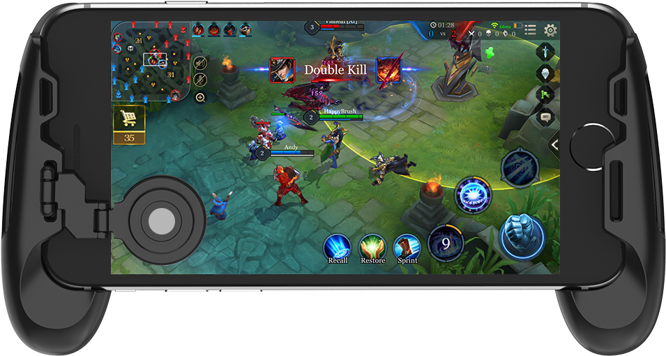 Mobile Legends Gameplayon Smartphone Controller PNG