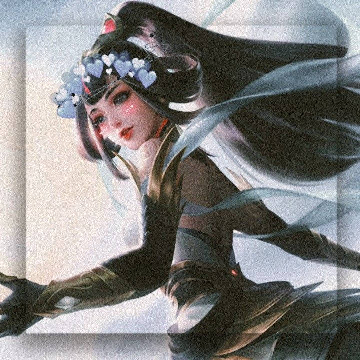 Mobile Legends Guinevere Lady Crane With Hearts Wallpaper