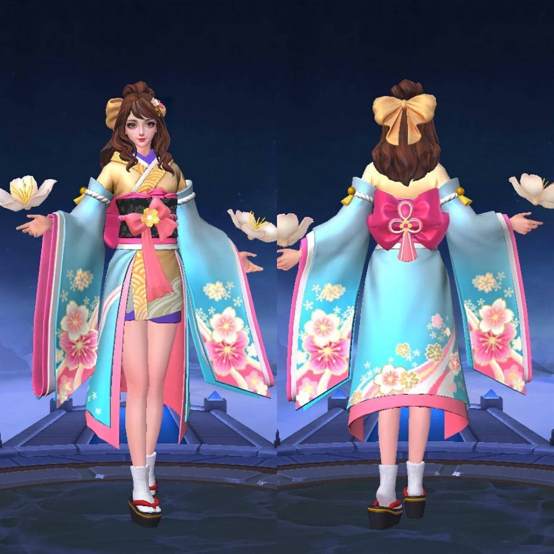Mobile Legends Guinevere Sakura Wishes Skin Wallpaper