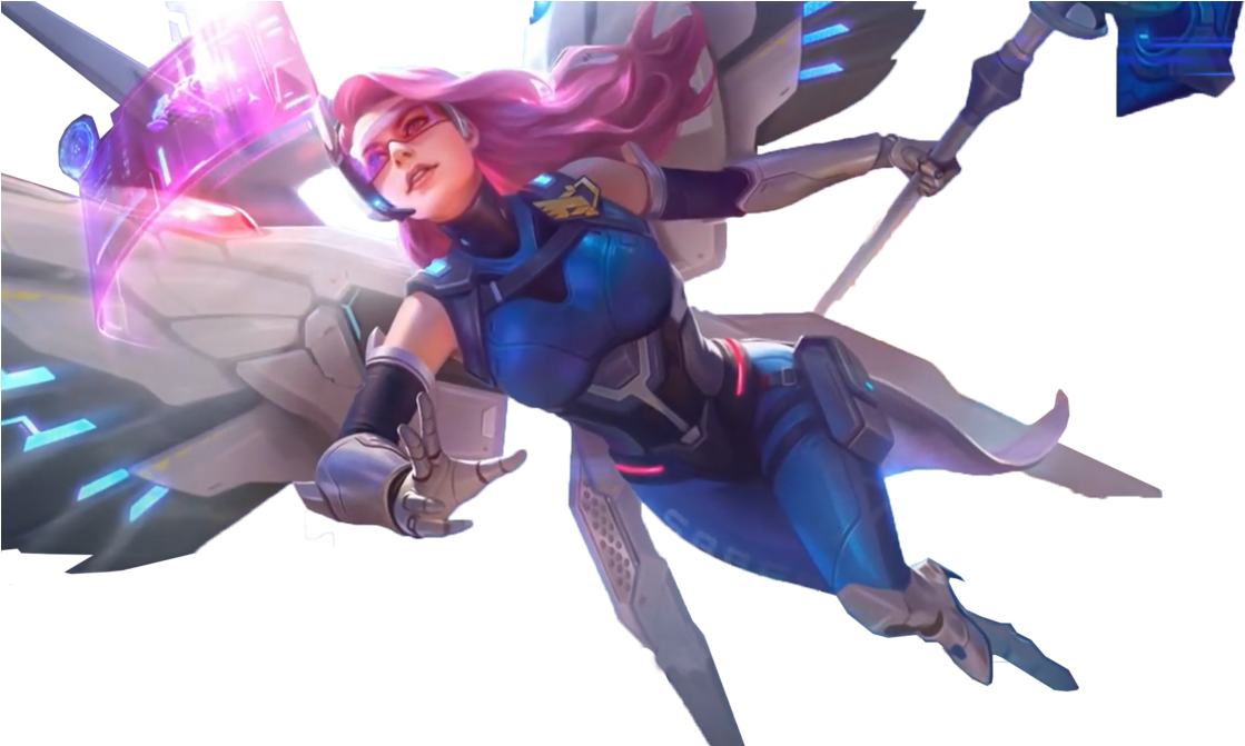 Mobile Legends Hero Flying Action PNG