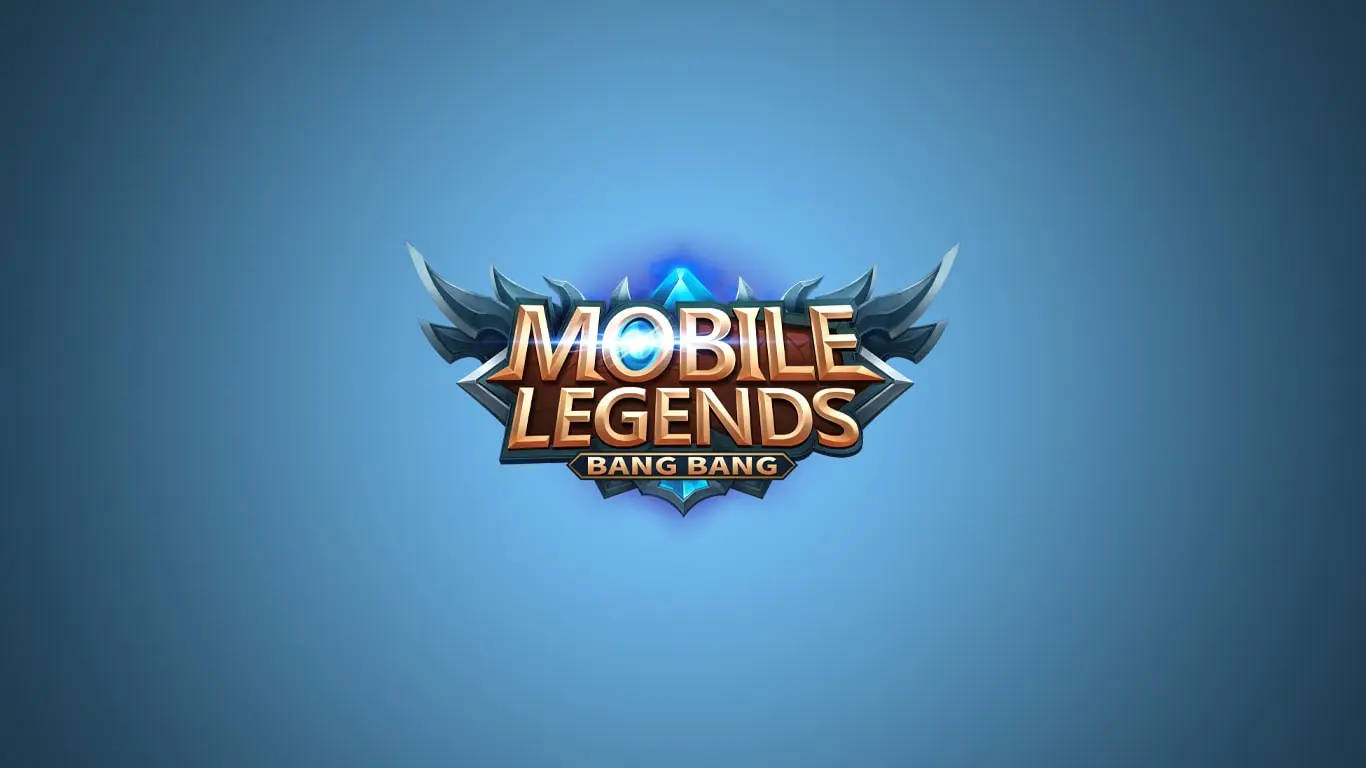 Mobile Legends Logo On Blue Background Wallpaper
