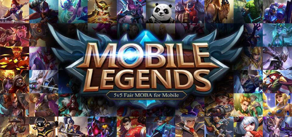Mobile Legends Logo With Collage Wallpaper