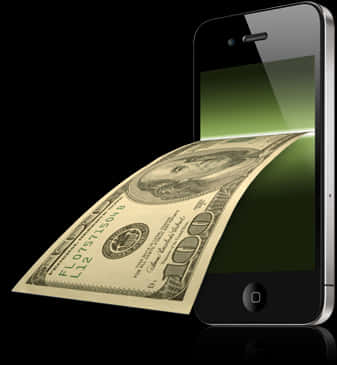 Mobile Payment Digital Cash Concept PNG