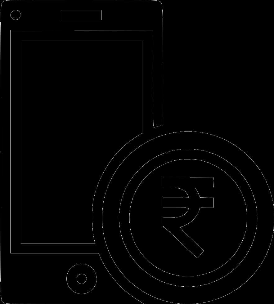 Mobile Payment Indian Rupee Symbol PNG