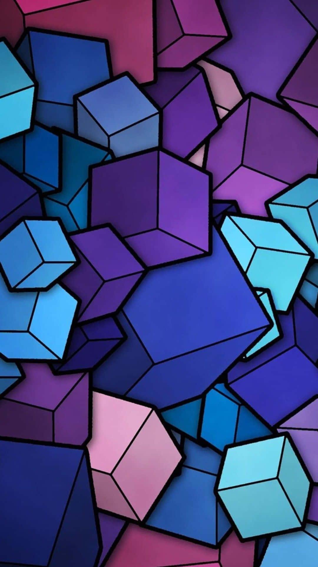 A Colorful Background With Many Colorful Cubes