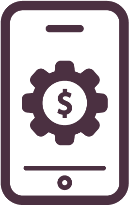 Mobile Phone Finance Settings Icon PNG
