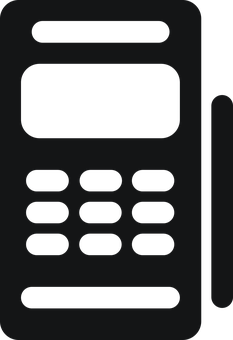 Mobile Phone Icon Black PNG